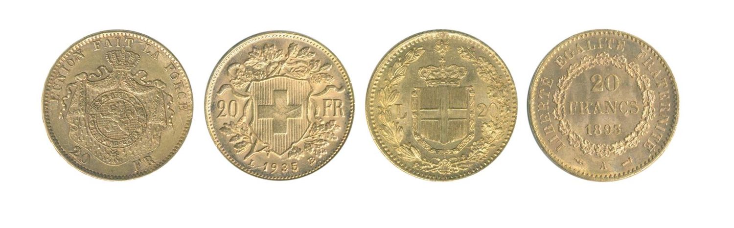 Große Abbildung Nr.1: 128-2836 4 Goldmünzen: (Münzen und Medaillen, Goldmünzen)
