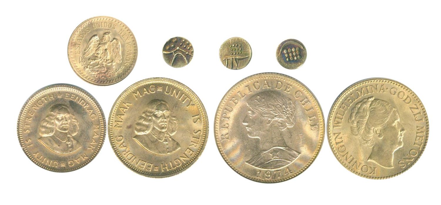 Große Abbildung Nr.2: 128-2837 5 Goldmünzen u.: (Münzen und Medaillen, Goldmünzen)