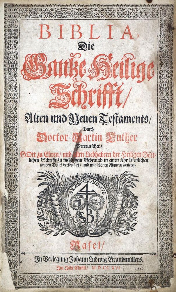 Große Abbildung Nr.1: 128-285 Biblia germanica.: (Bibeln)