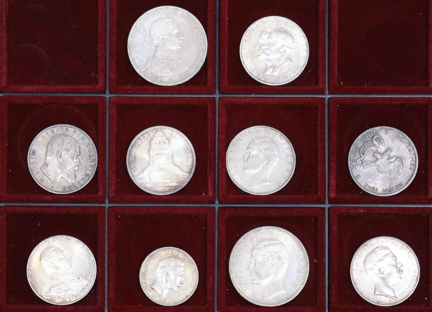 Große Abbildung Nr.1: 128-2853 Sammlung Silbermünzen: (Münzen und Medaillen, Silber, Kaiserreich)