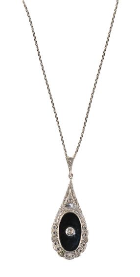 Große Abbildung Nr.2: 128-2892 Art Déco Anhänger 585: (Schmuck, Anhänger)