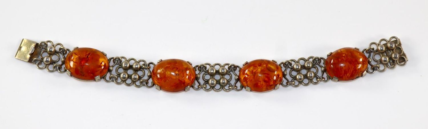 Große Abbildung Nr.1: 128-2909 Bernstein-Armband: (Schmuck, Armbänder)
