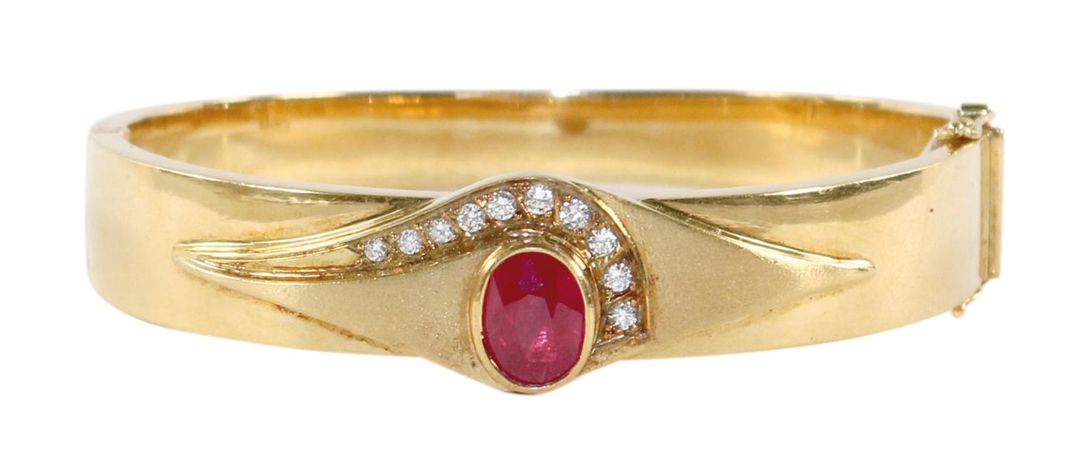 Große Abbildung Nr.1: 128-2918 Rubin-Armreif. (Schmuck, Armbänder)