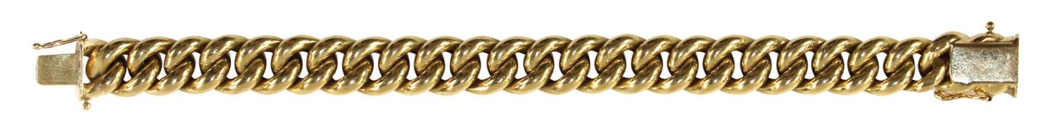 Große Abbildung Nr.1: 128-2919 Rundpanzer-Armband 750 GG: (Schmuck, Armbänder)
