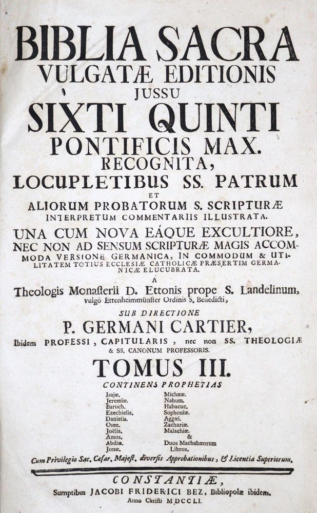 Große Abbildung Nr.1: 128-293 Biblia latino-germanica.: (Bibeln)