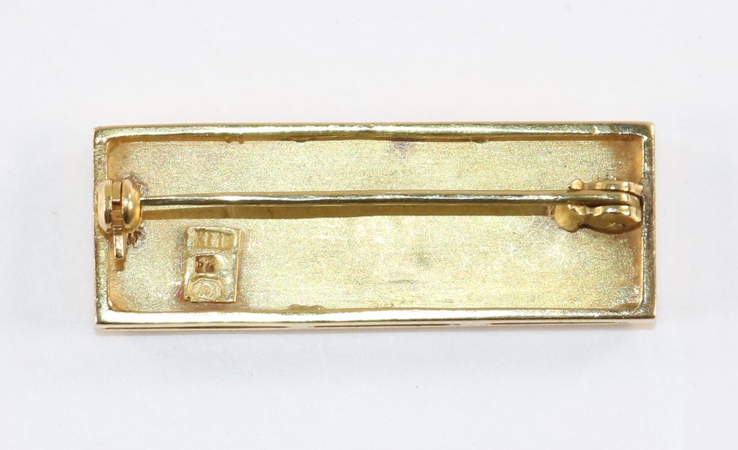 Große Abbildung Nr.2: 128-2936 Brosche 18kt GG.: (Schmuck, Broschen)