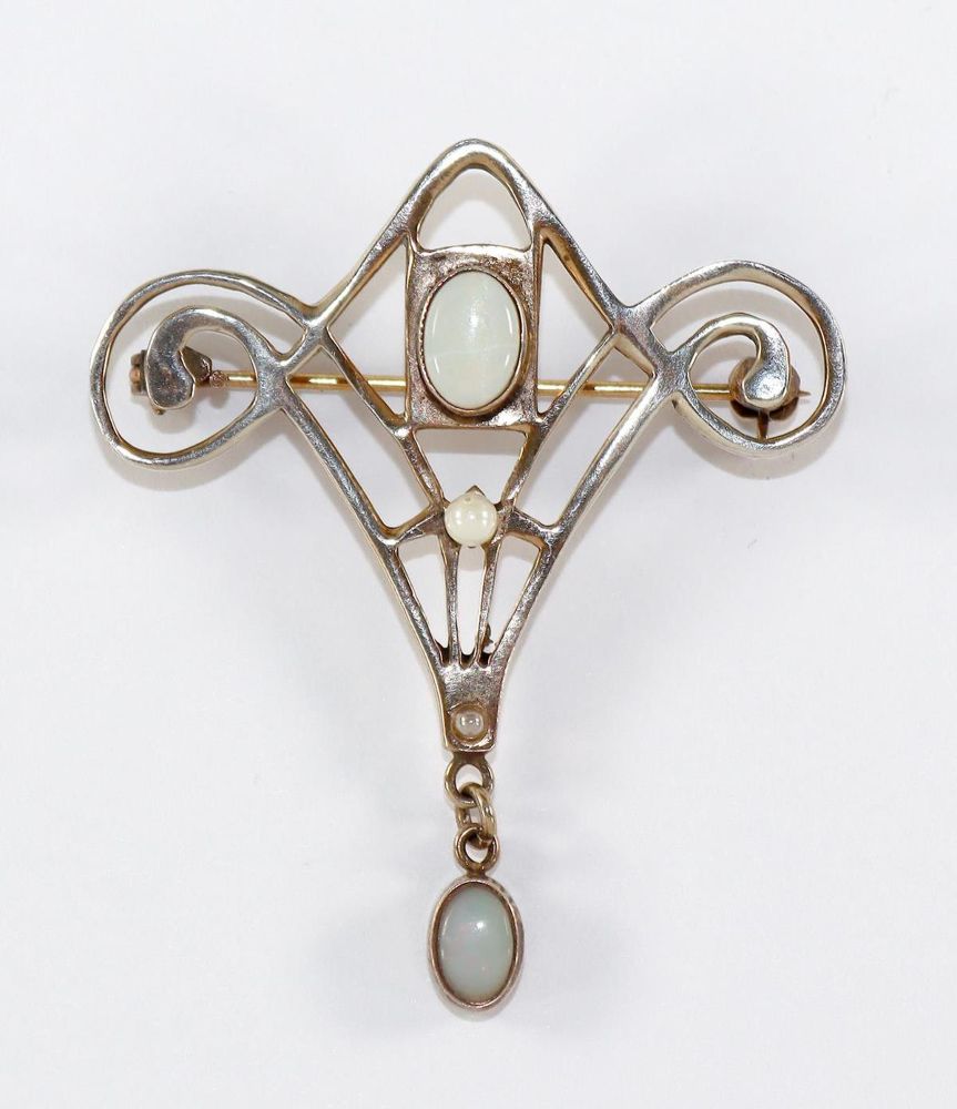 Große Abbildung Nr.1: 128-2937 Brosche im Jugendstil: (Schmuck, Broschen)