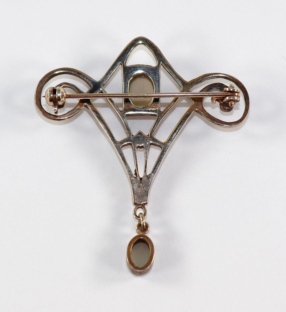 Große Abbildung Nr.2: 128-2937 Brosche im Jugendstil: (Schmuck, Broschen)