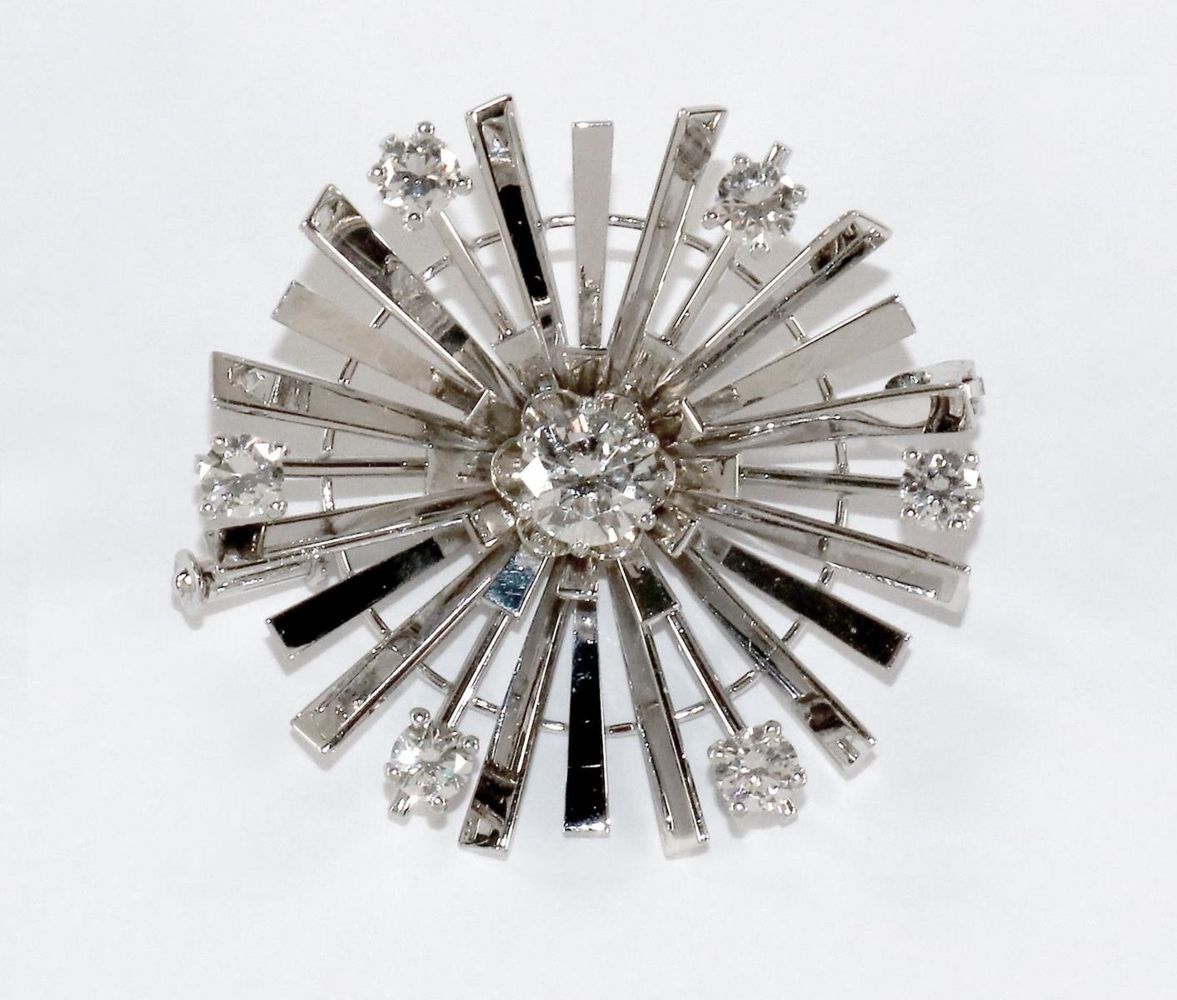 Große Abbildung Nr.2: 128-2938 Diamant-Brosche.: (Schmuck, Broschen)