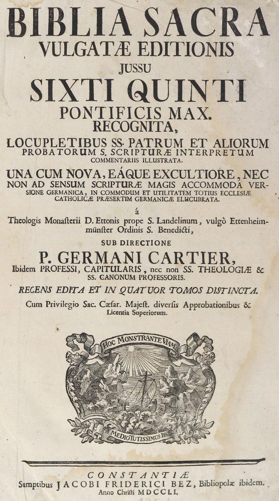 Große Abbildung Nr.2: 128-294 Biblia latino-germanica.: (Bibeln)