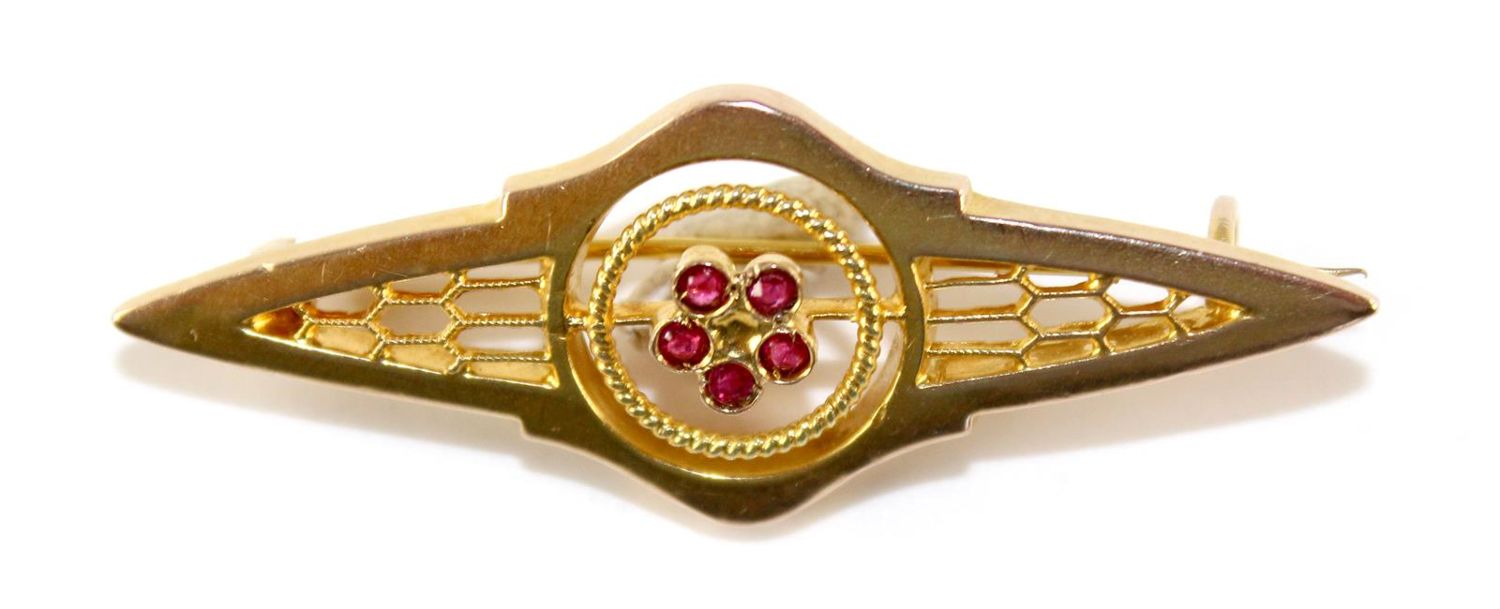 Große Abbildung Nr.1: 128-2943 Jugendstilbrosche: (Schmuck, Broschen)