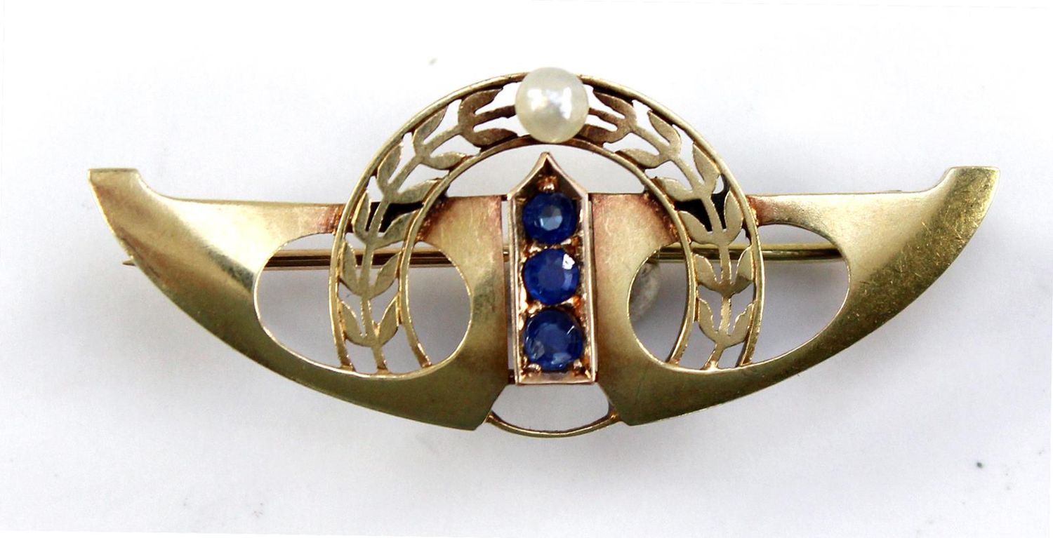 Große Abbildung Nr.1: 128-2944 Jugendstilbrosche: (Schmuck, Broschen)