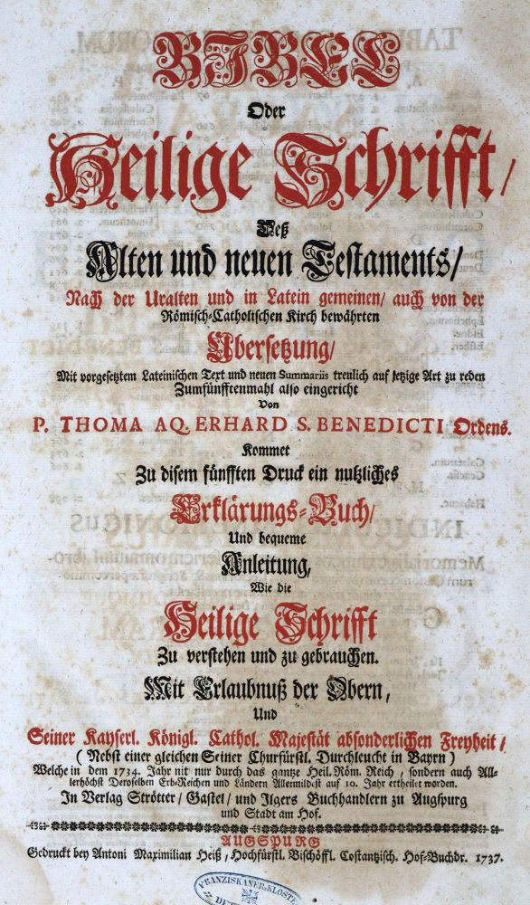 Große Abbildung Nr.1: 128-295 Biblia latino-germanica.: (Bibeln)