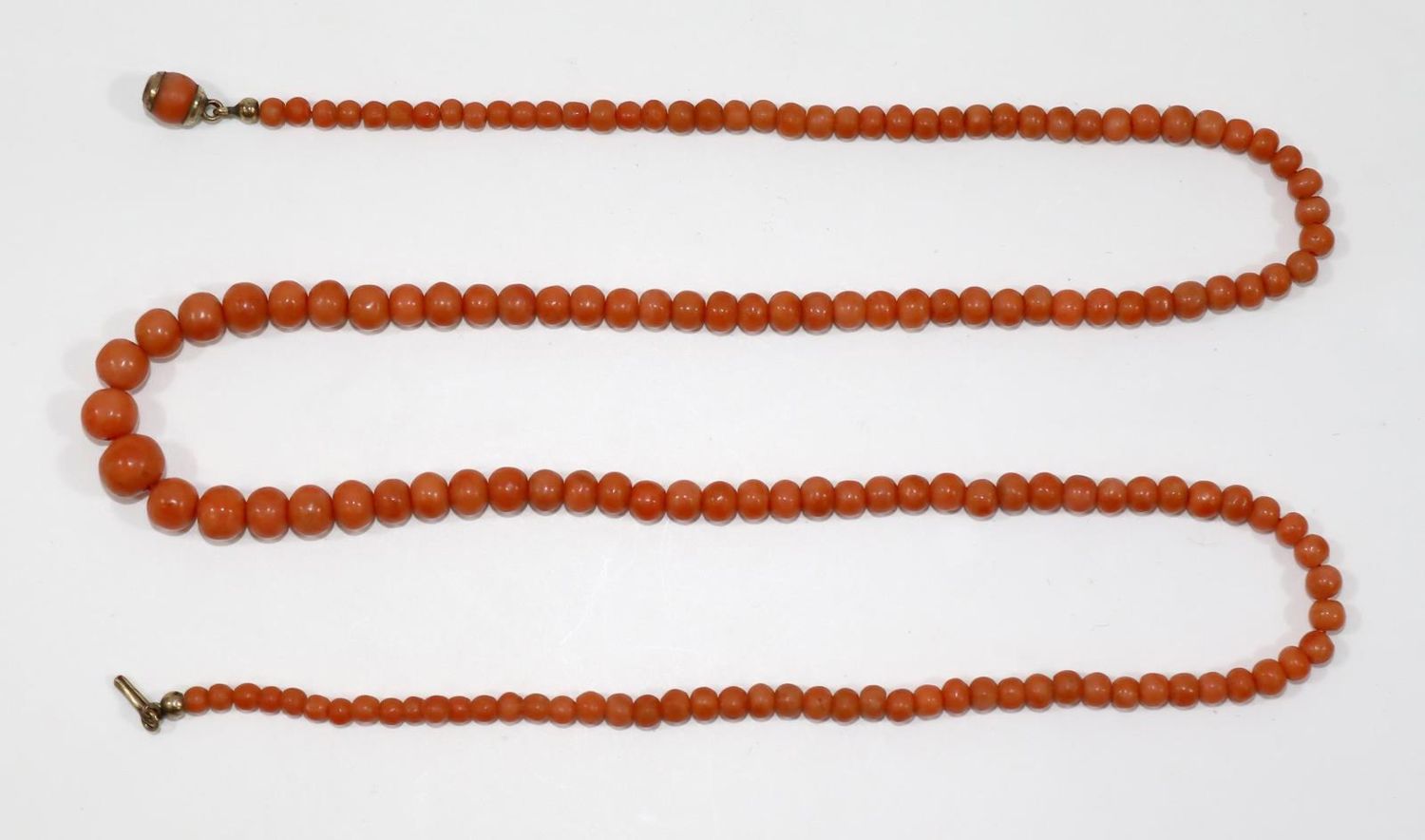 Große Abbildung Nr.1: 128-2953 Antikes Korallencollier.: (Schmuck, Colliers)