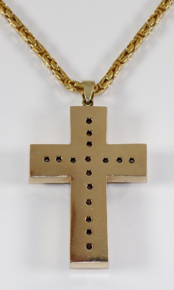 Große Abbildung Nr.2: 128-2970 Prächtiges Brillantkreuz: (Schmuck, Colliers)