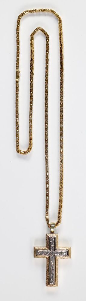 Große Abbildung Nr.3: 128-2970 Prächtiges Brillantkreuz: (Schmuck, Colliers)