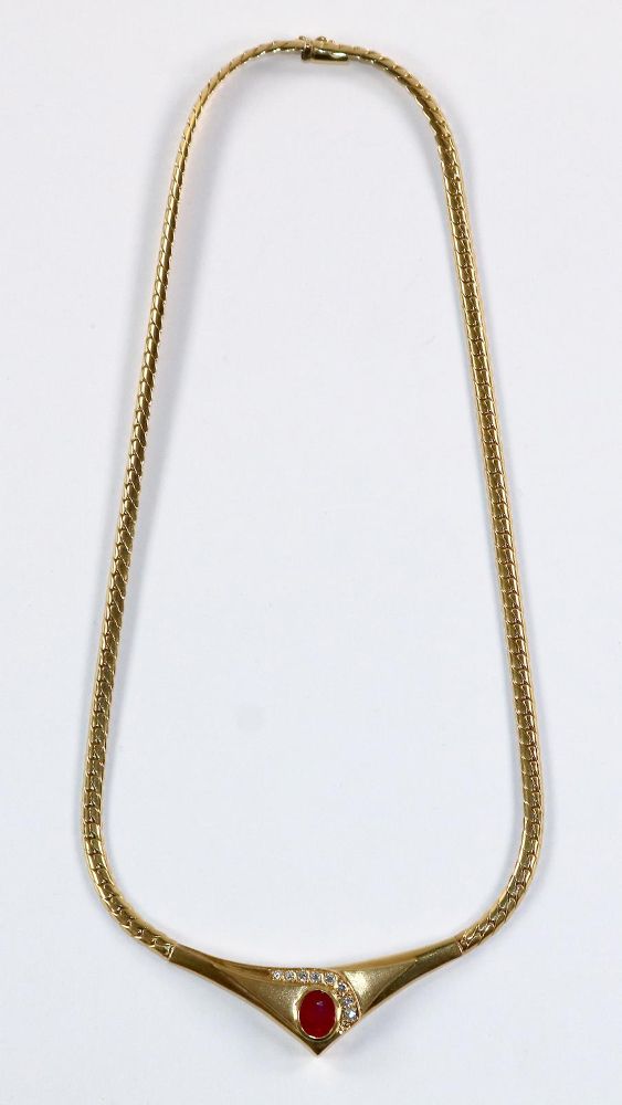 Große Abbildung Nr.2: 128-2974 Rubincollier.: (Schmuck, Colliers)