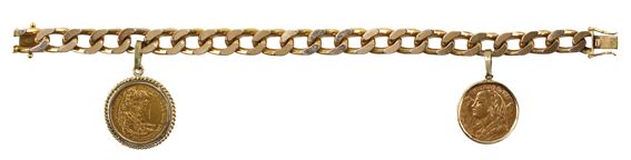 Große Abbildung Nr.2: 128-3007 Münzarmband 585 GG: (Schmuck)