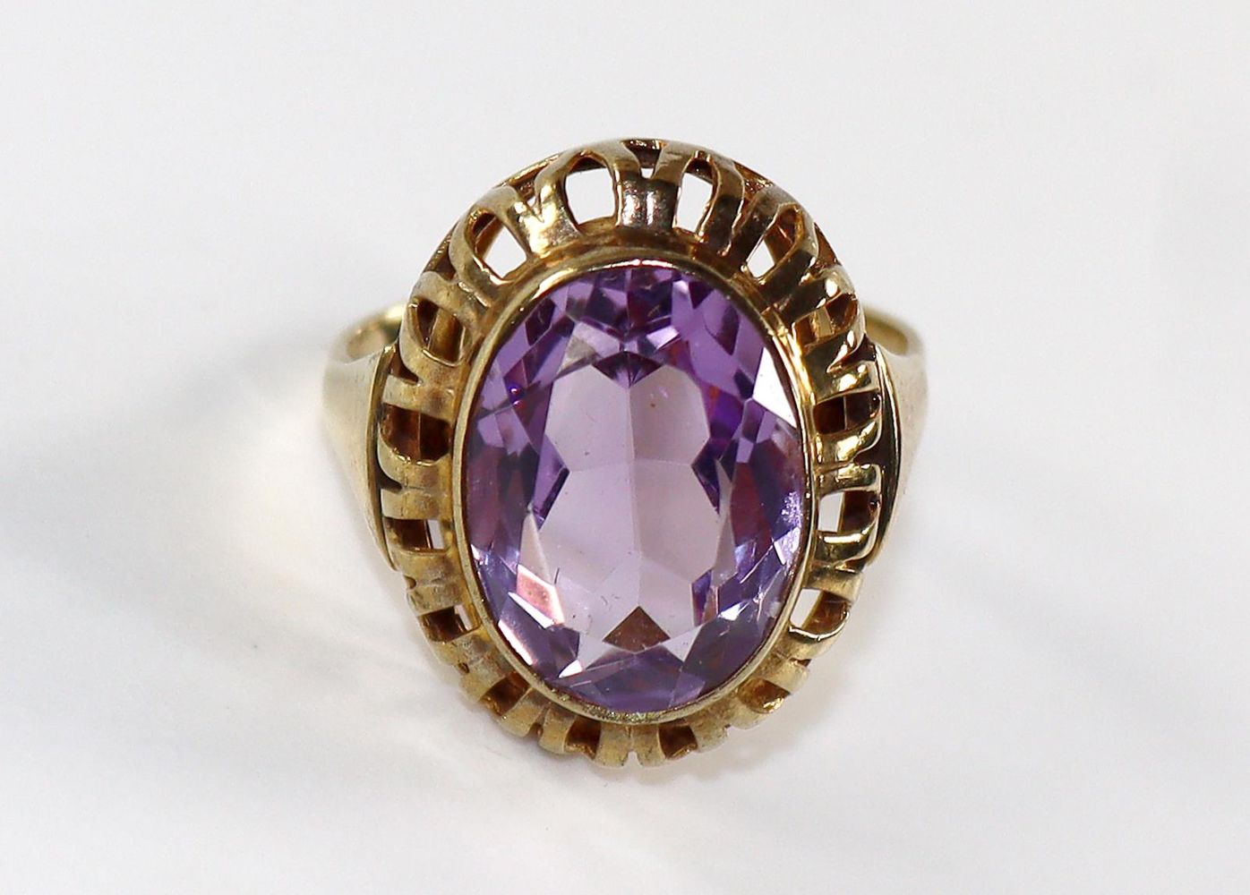 Große Abbildung Nr.1: 128-3019 Art Déco 8 kt GG: (Schmuck, Ringe)