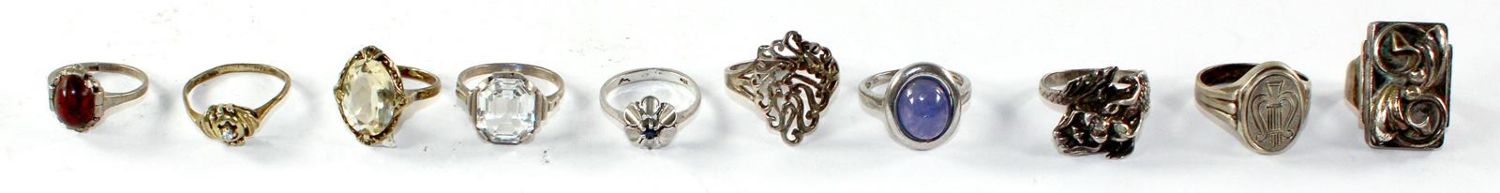 Große Abbildung Nr.1: 128-3023 Art Déco Ringe.: (Schmuck, Ringe)