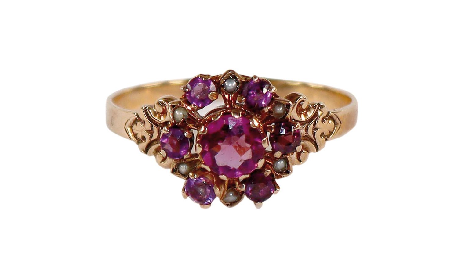 Große Abbildung Nr.1: 128-3032 Historischer Damenring.: (Schmuck, Ringe)