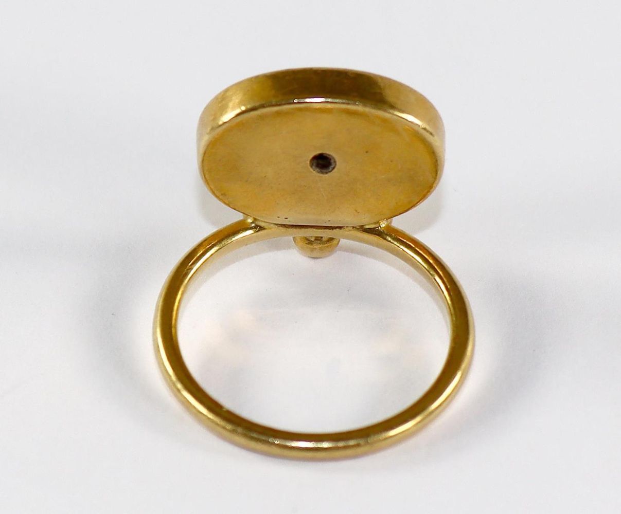 Große Abbildung Nr.3: 128-3033 Opalring 18k GG.: (Schmuck, Ringe)