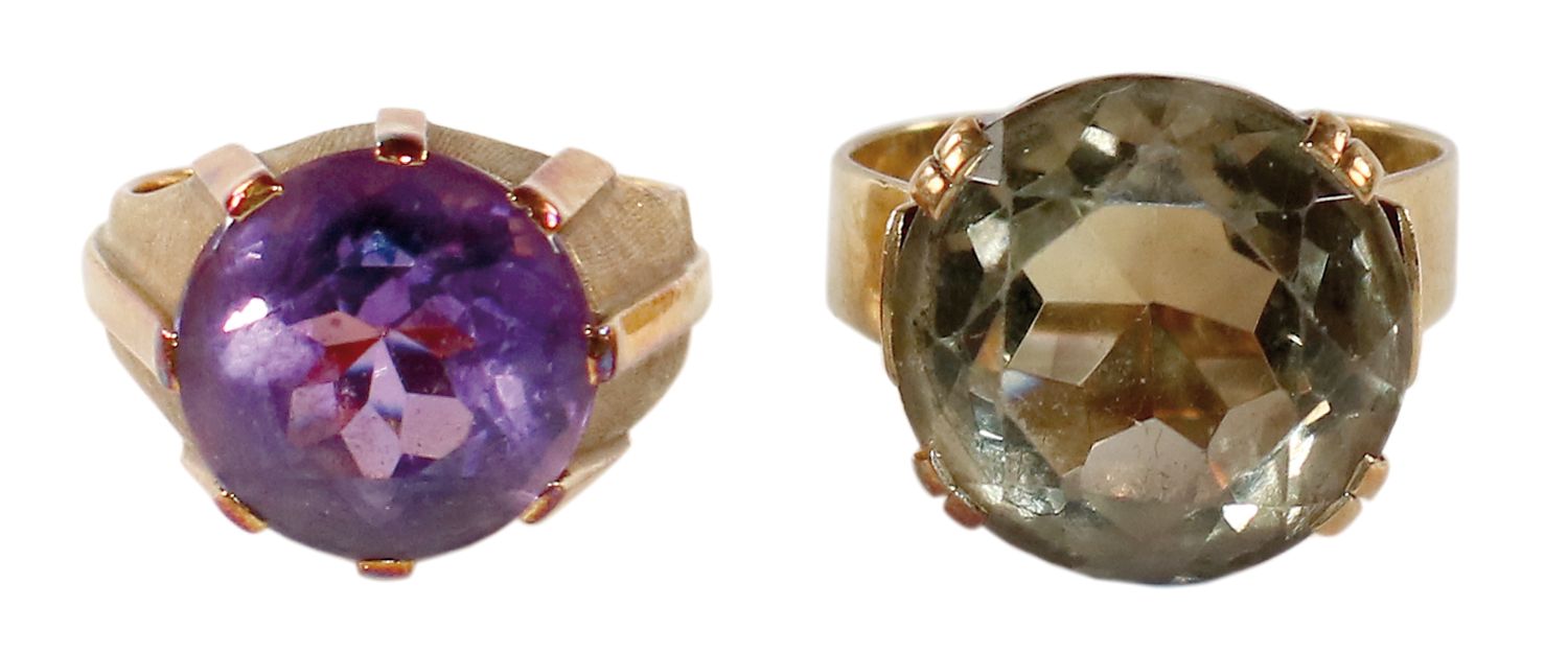 Große Abbildung Nr.1: 128-3034 Paar Damenringe: (Schmuck, Ringe)