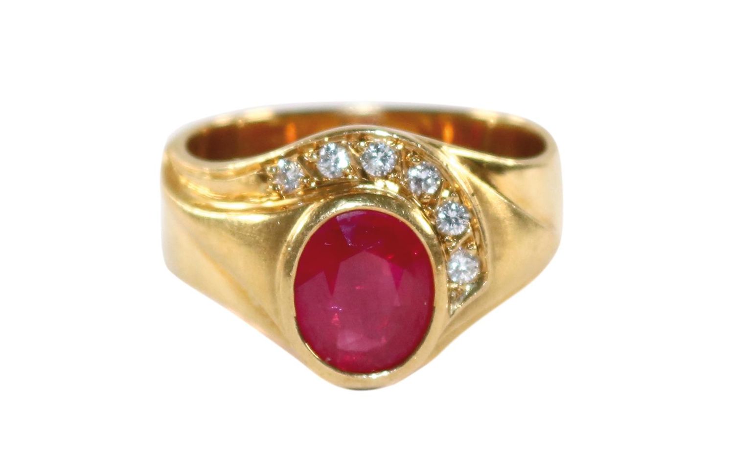 Große Abbildung Nr.1: 128-3042 Rubin Ring.: (Schmuck, Ringe)