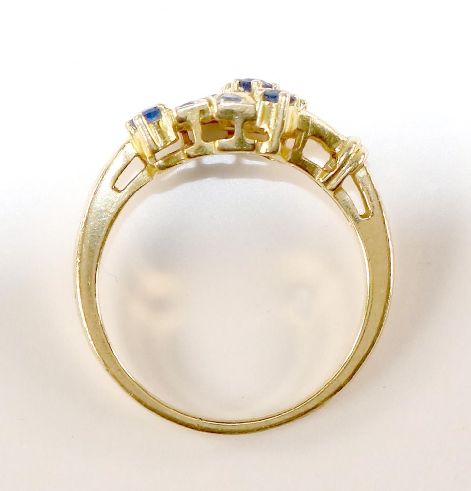 Große Abbildung Nr.2: 128-3044 Saphirring.: (Schmuck, Ringe)