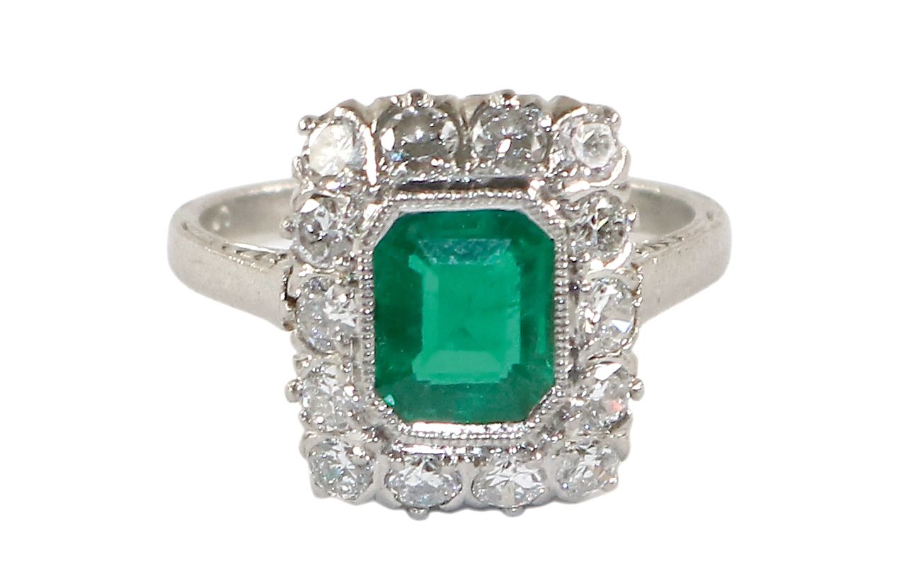Große Abbildung Nr.1: 128-3049 Smaragd-Ring.: (Schmuck, Ringe)