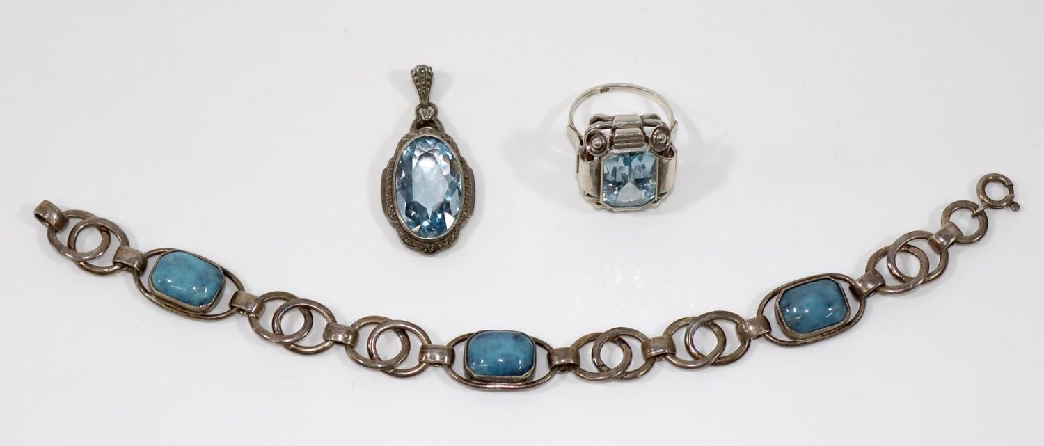 Große Abbildung Nr.1: 128-3065 Art Déco Schmuck.: (Schmuck, Sammlungen)