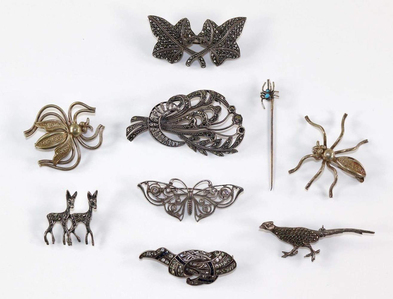 Große Abbildung Nr.1: 128-3072 Pforzheim Markasitschmuck.: (Schmuck, Sammlungen)