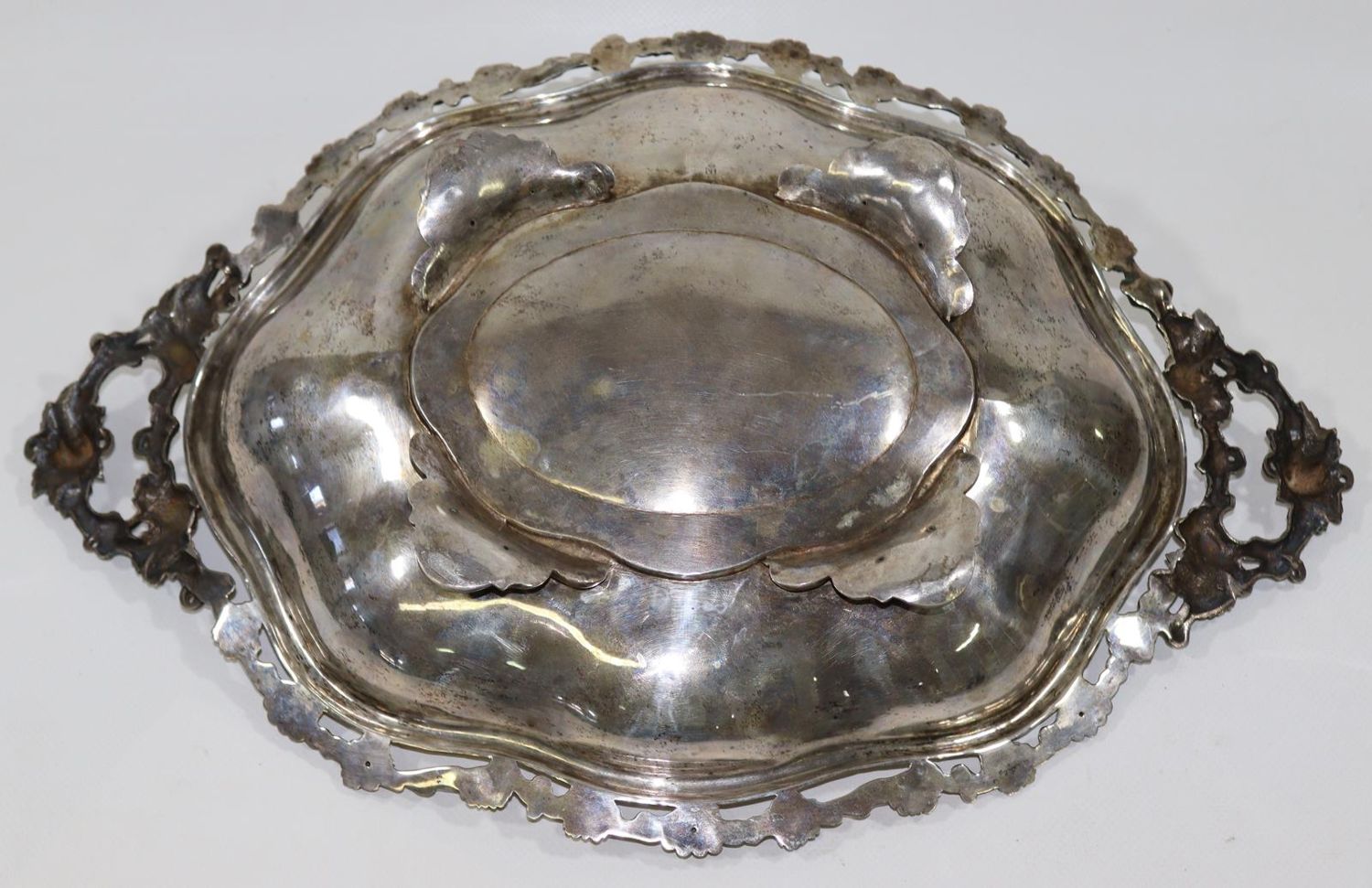 Große Abbildung Nr.4: 128-3124 Silberschale 13 Lot.: (Silber)