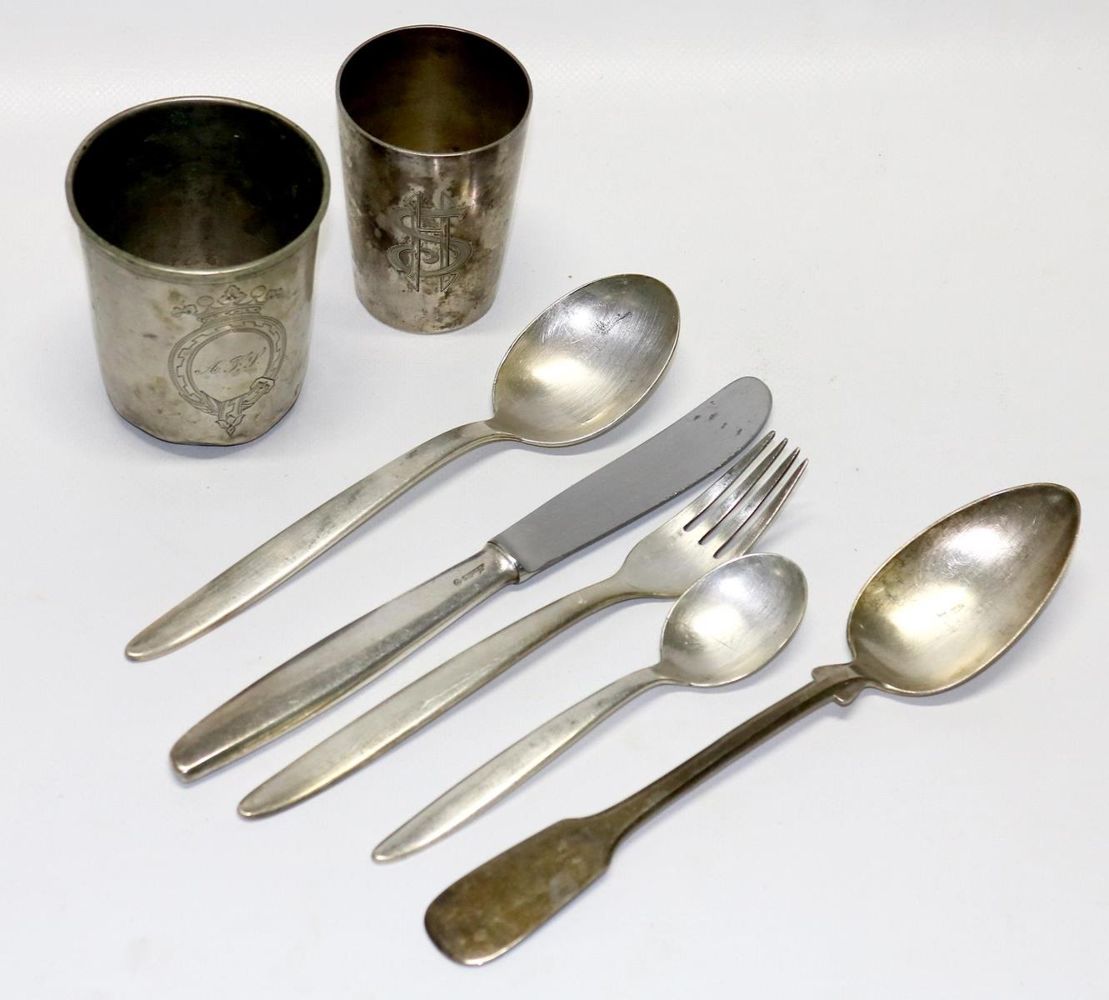 Große Abbildung Nr.1: 128-3130 Silber u. Versilbertes.: (Silber)