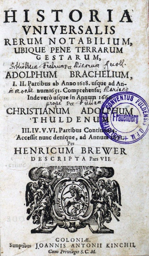 Große Abbildung Nr.2: 128-324 Brachelius,A., C.A.Thülden u. H.Brewer.: (Alte Drucke, Handschriften und Theologie)