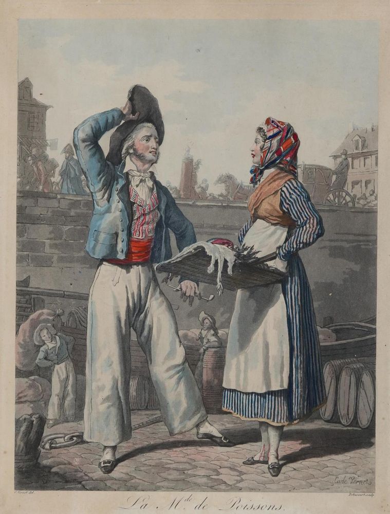 Große Abbildung Nr.1: 128-3269 Fischverkäuferin.: (Varia, Berufe)