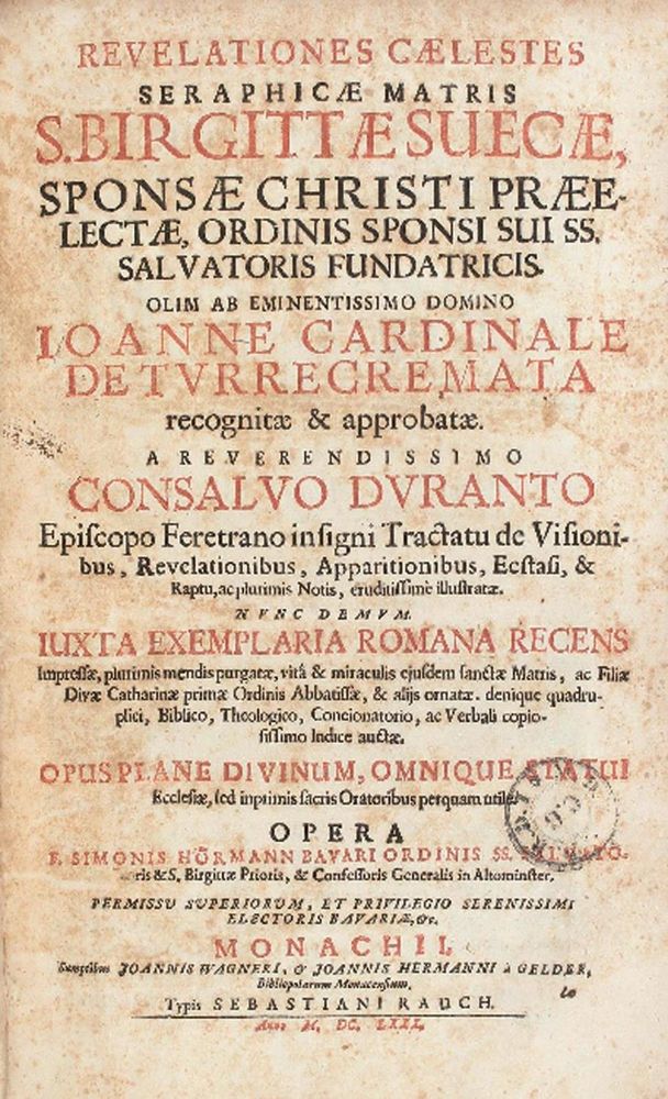 Große Abbildung Nr.1: 128-327 Brigitta von Schweden.: (Alte Drucke, Handschriften und Theologie)