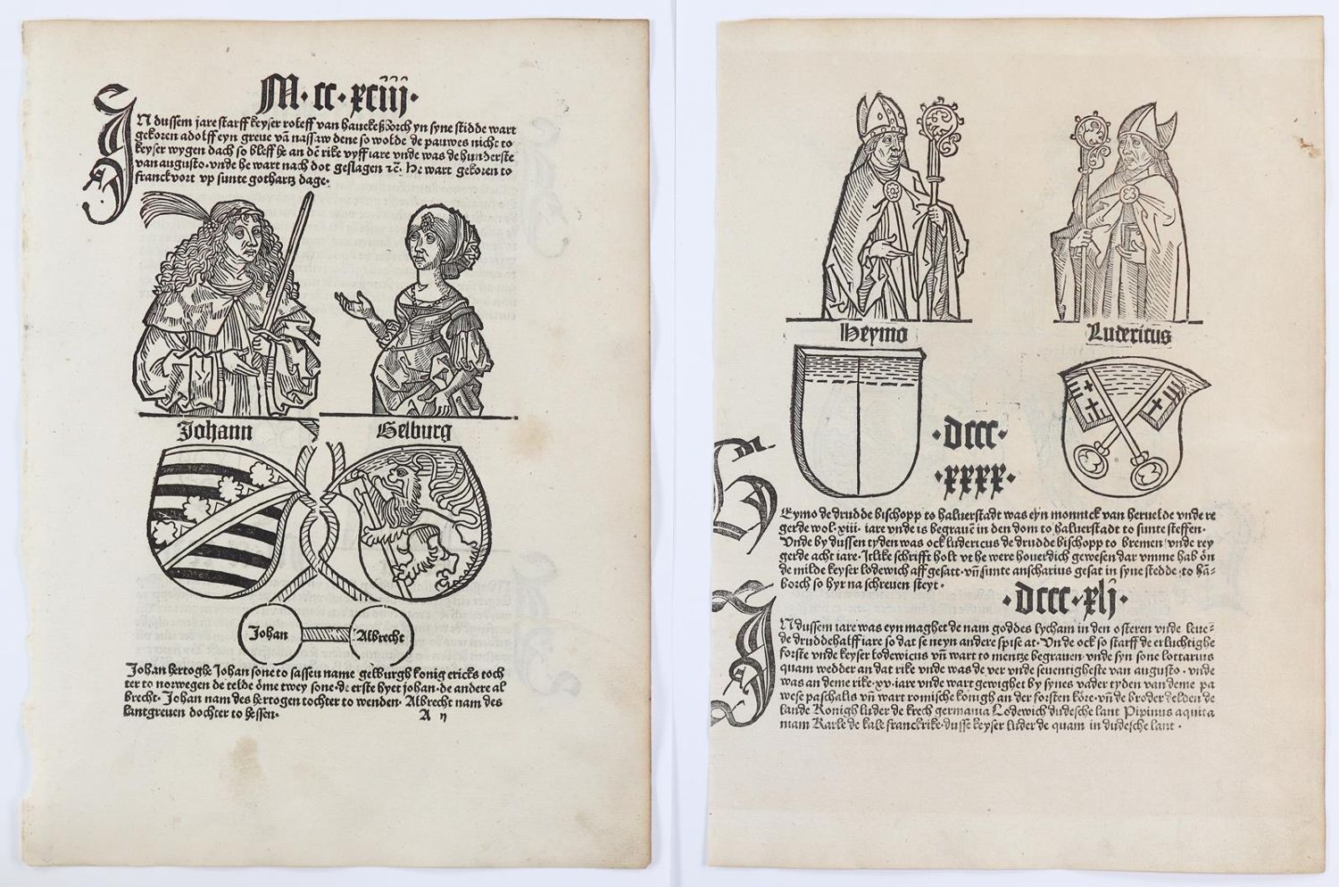 Große Abbildung Nr.2: 128-331 Cronecken der Sassen.: (Buchholzschnitte)