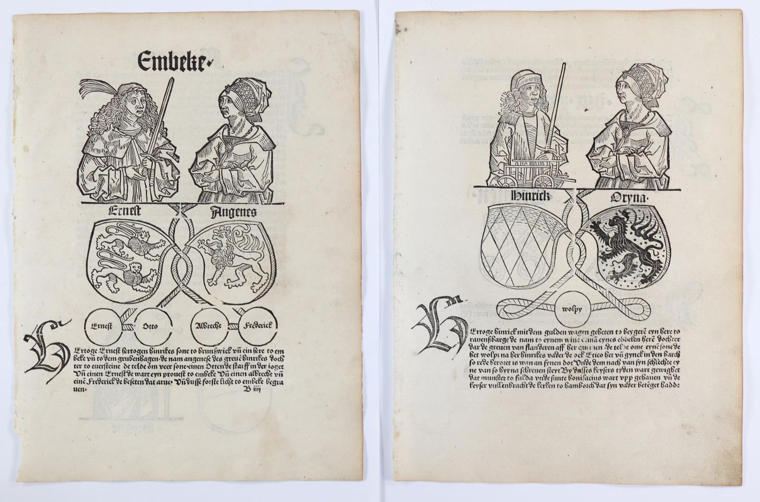 Große Abbildung Nr.6: 128-331 Cronecken der Sassen.: (Buchholzschnitte)