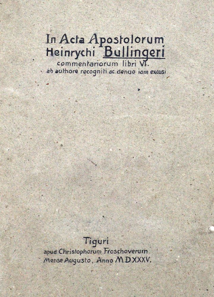 Große Abbildung Nr.1: 128-336 (Bullinger,H.: (Alte Drucke, Handschriften und Theologie)