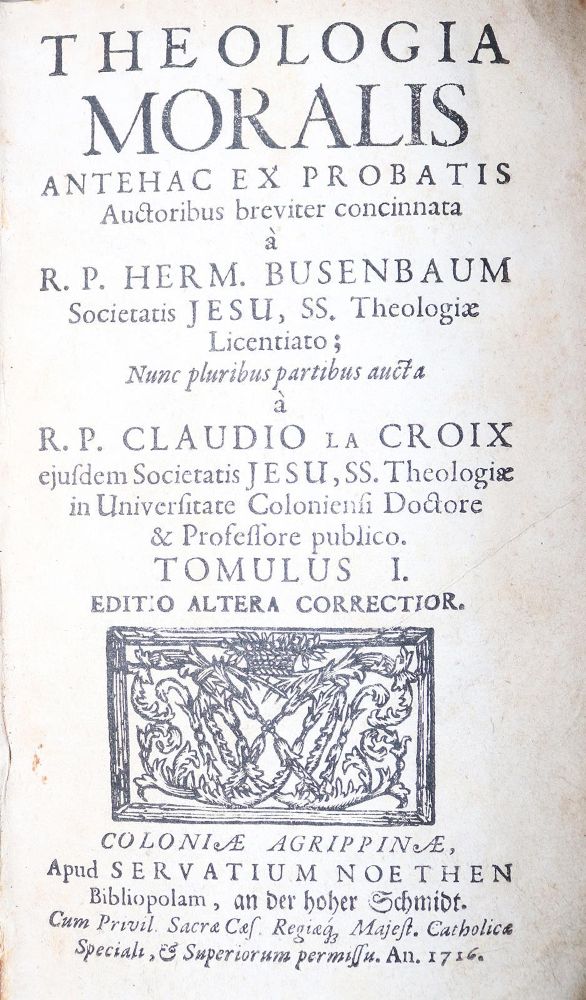 Große Abbildung Nr.1: 128-338 Busenbaum,H.: (Alte Drucke, Handschriften und Theologie)