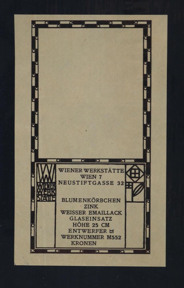 Große Abbildung Nr.4: 128-3392 Wiener Werkstätte.: (Varia)