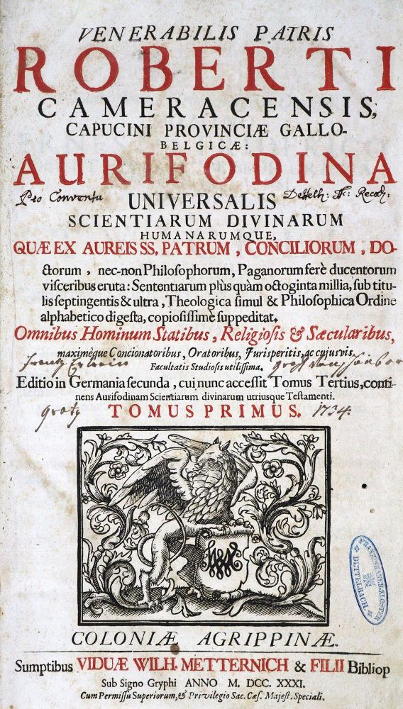 Große Abbildung Nr.1: 128-341 Cambrai,R.v.: (Alte Drucke, Handschriften und Theologie)
