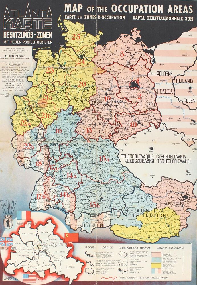 Große Abbildung Nr.1: 128-3421 Besatzungszonen.: (Deutschland)