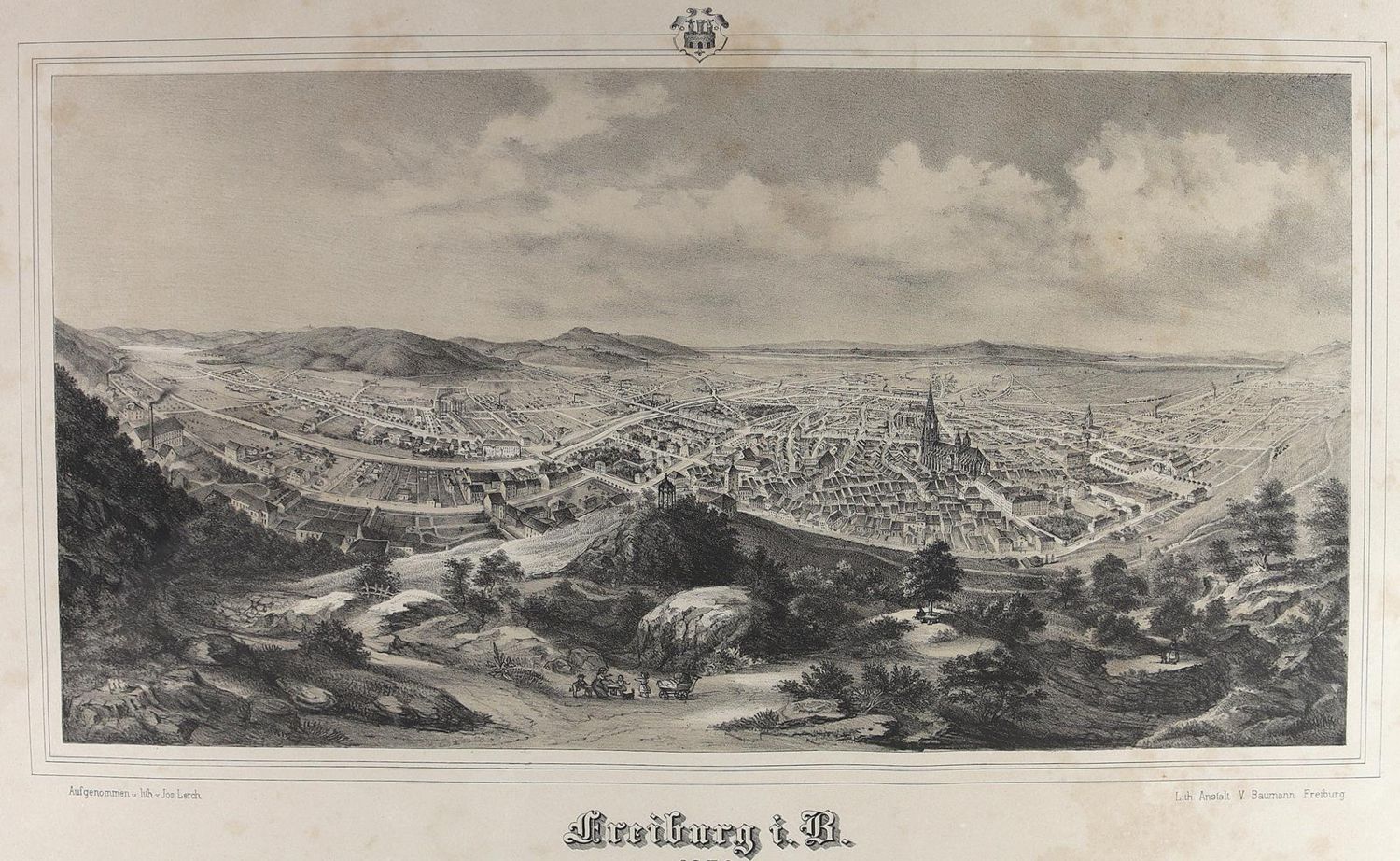 Große Abbildung Nr.1: 128-3455 Freiburg im Breisgau.: (Deutschland)