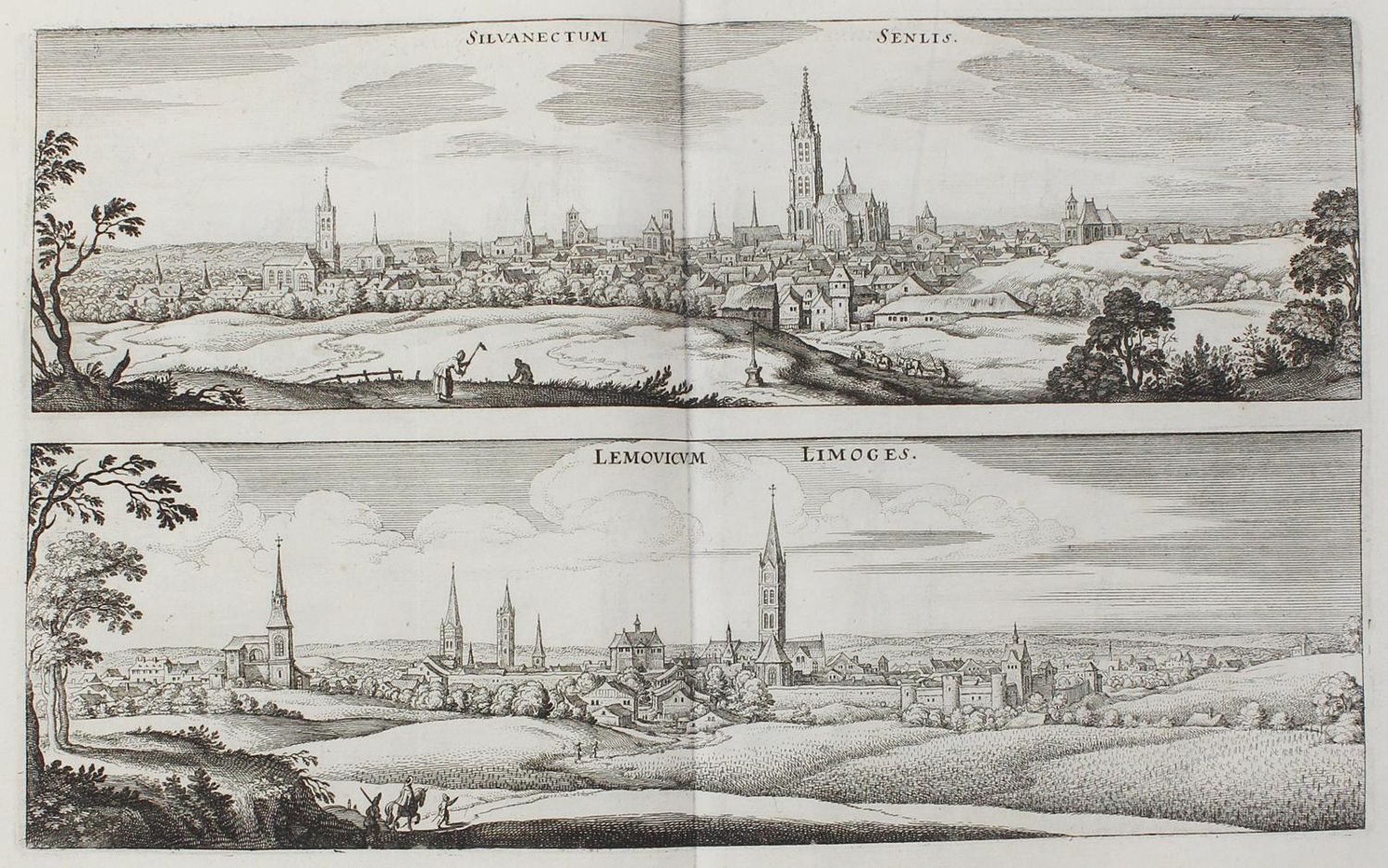 Große Abbildung Nr.1: 128-3623 Senlis u. Limoges.: (Ausland, Frankreich)