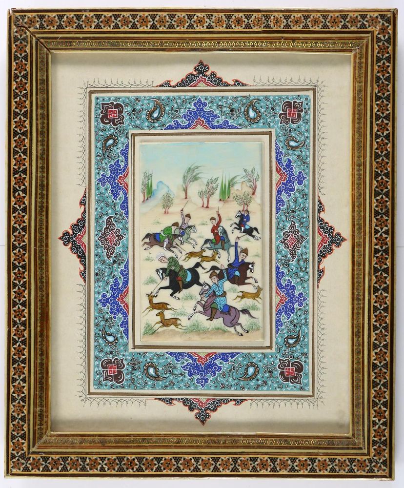 Große Abbildung Nr.1: 128-3701 Persische Miniatur.: (Ausland, Persien)
