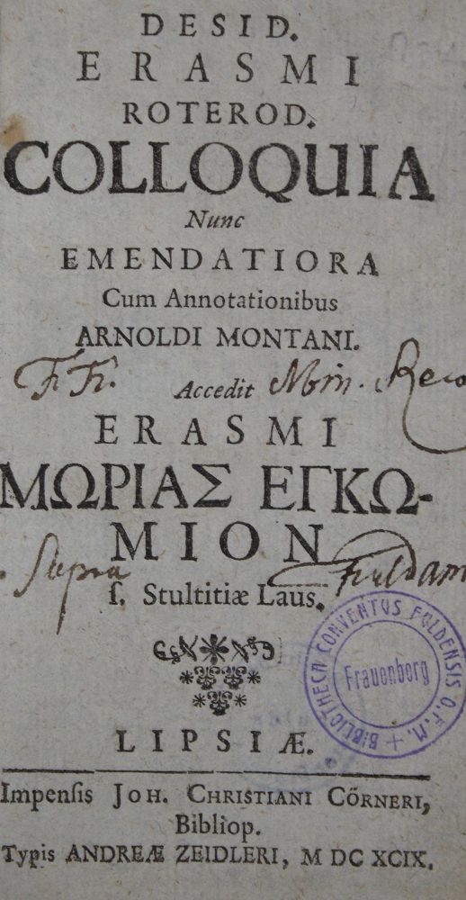 Große Abbildung Nr.1: 128-372 Erasmus von Rotterdam,D.: (Alte Drucke, Handschriften und Theologie)
