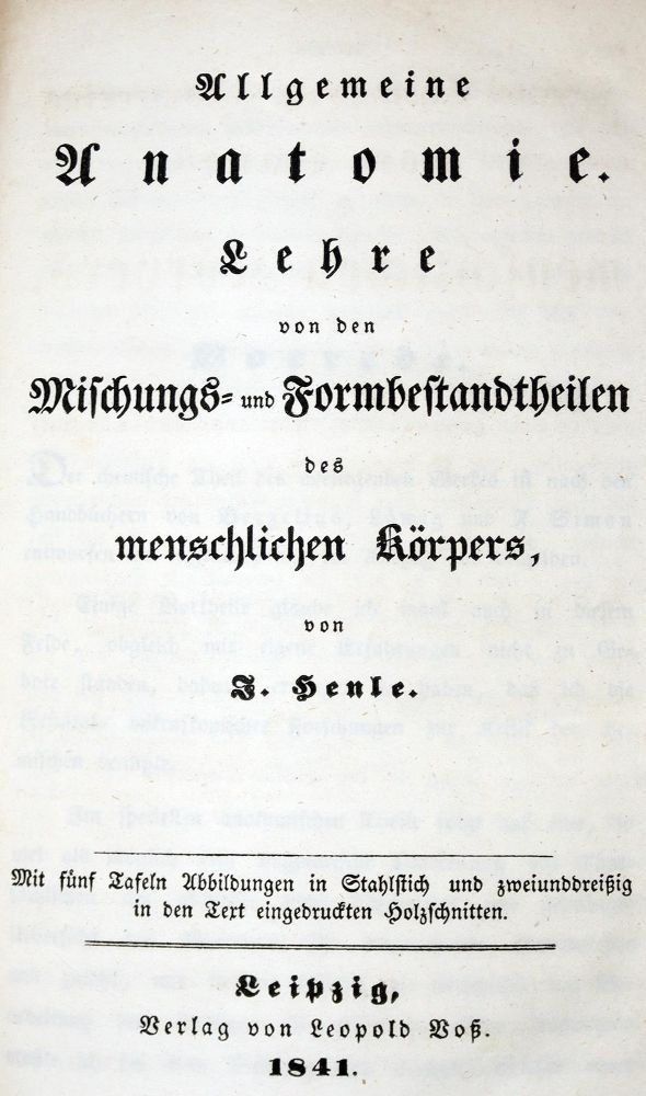 Große Abbildung Nr.1: 128-38 Henle,J.: (Aus der Sammlung Professor Dr.Dr.Johannes Büttner Teil 1)