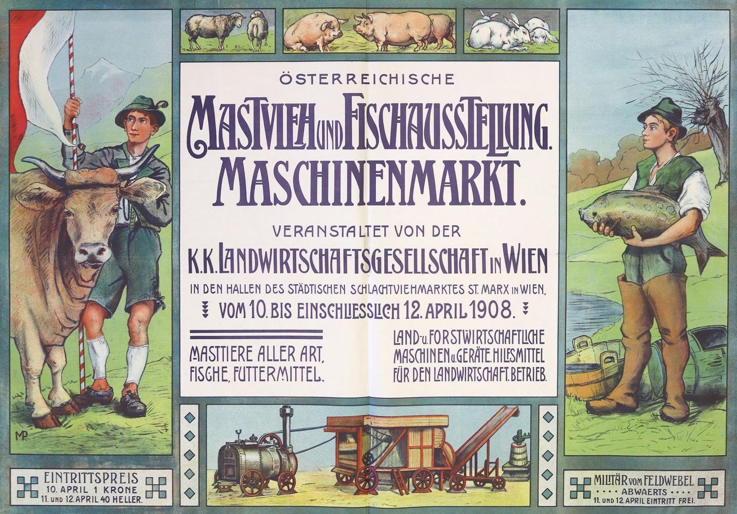 Große Abbildung Nr.1: 128-3828 Österreichische Mastvieh: (Plakate)